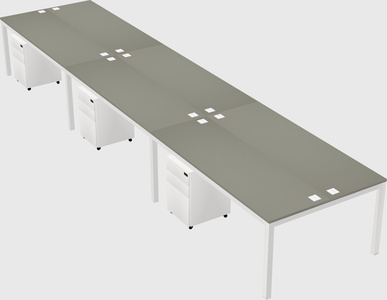 Shared rectangular desk