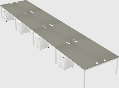 Shared rectangular desk