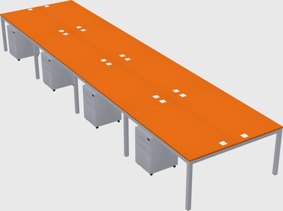 Shared rectangular desk