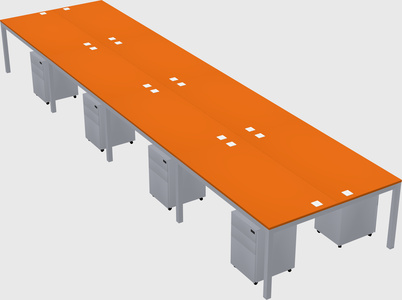 Shared rectangular desk