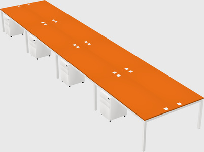 Shared rectangular desk