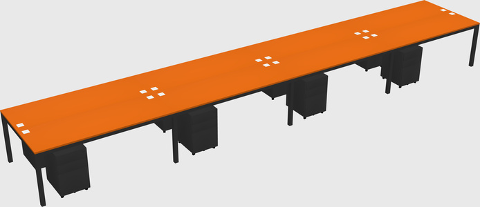 Shared rectangular desk