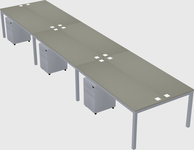 Shared rectangular desk
