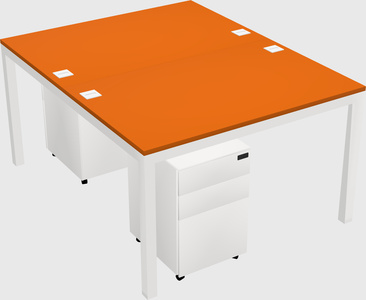 Shared rectangular desk