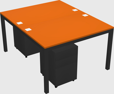 Shared rectangular desk