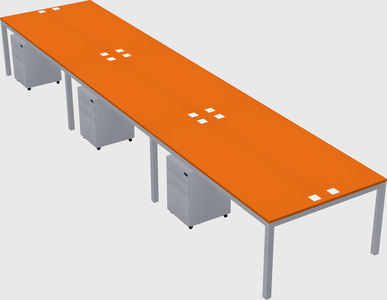 Shared rectangular desk