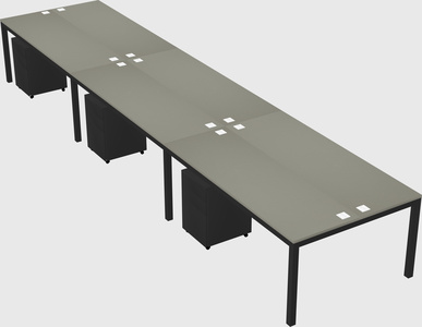 Shared rectangular desk