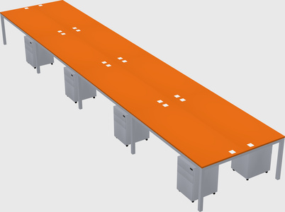 Shared rectangular desk
