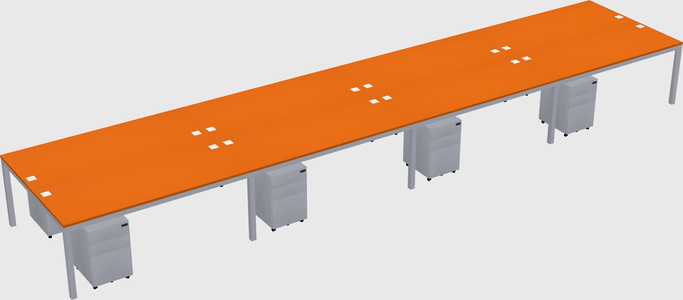 Shared rectangular desk