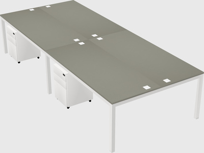 Shared rectangular desk