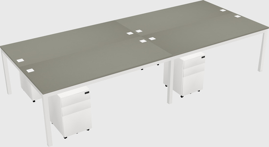 Shared rectangular desk