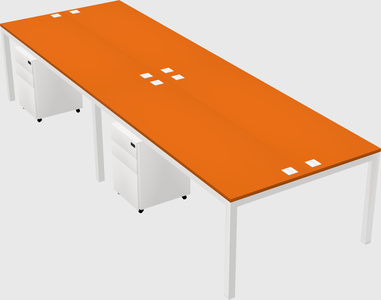 Shared rectangular desk