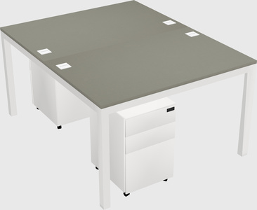 Shared rectangular desk