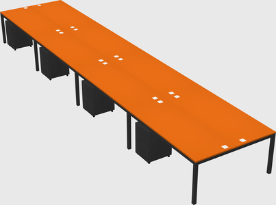 Shared rectangular desk