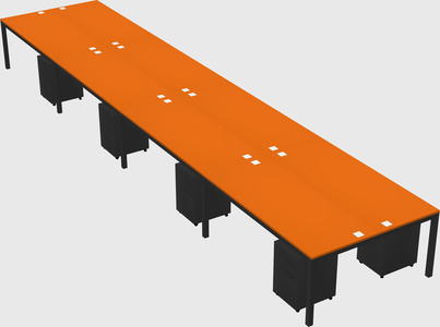 Shared rectangular desk