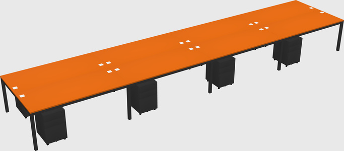 Shared rectangular desk