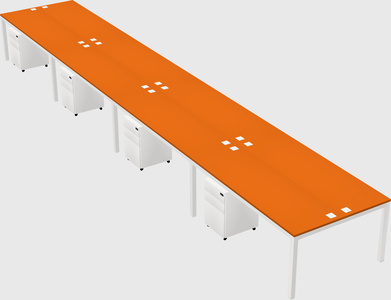 Shared rectangular desk