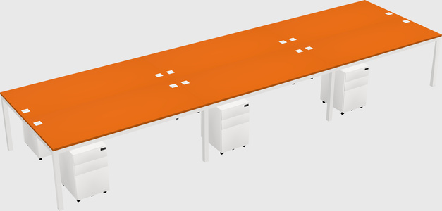 Shared rectangular desk