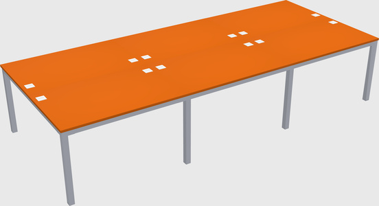 Shared rectangular desk