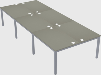 Shared rectangular desk