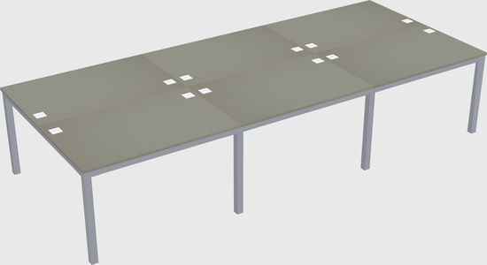 Shared rectangular desk