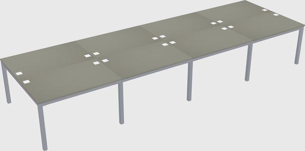 Shared rectangular desk