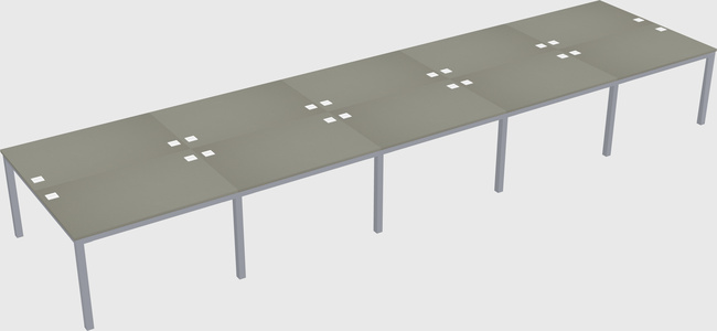 Shared rectangular desk