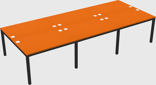Shared rectangular desk