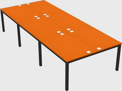 Shared rectangular desk