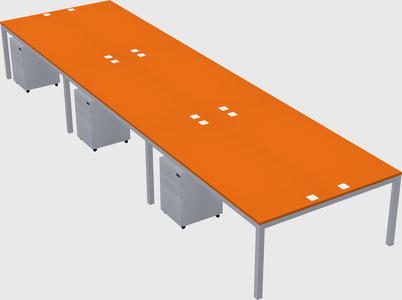 Shared rectangular desk