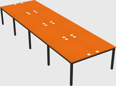 Shared rectangular desk
