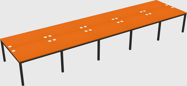 Shared rectangular desk