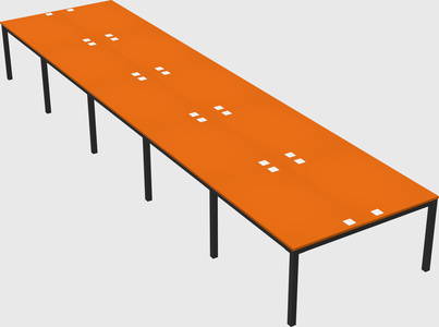 Shared rectangular desk