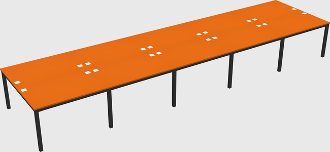 Shared rectangular desk