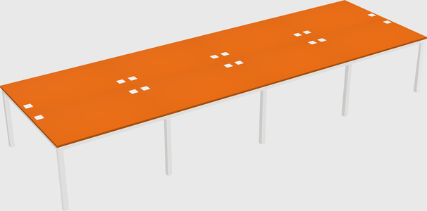 Shared rectangular desk