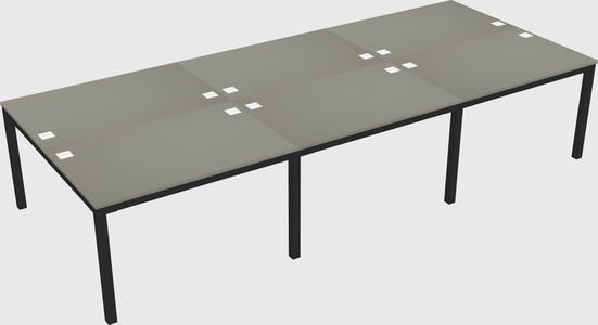Shared rectangular desk