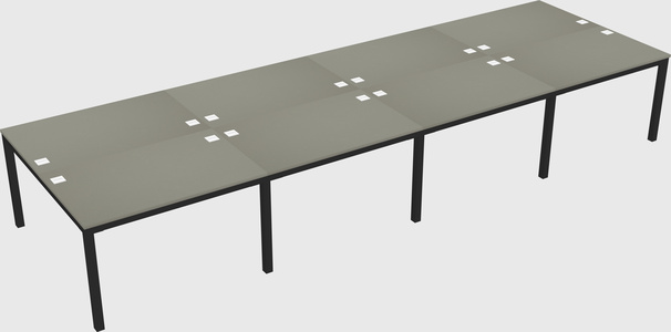 Shared rectangular desk