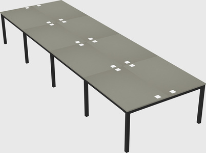 Shared rectangular desk