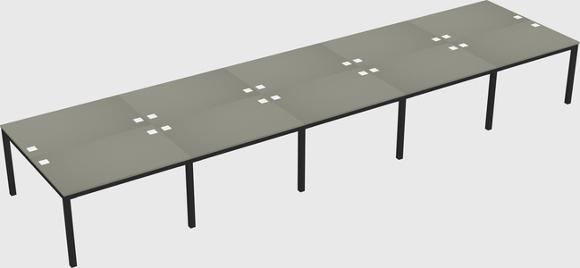 Shared rectangular desk
