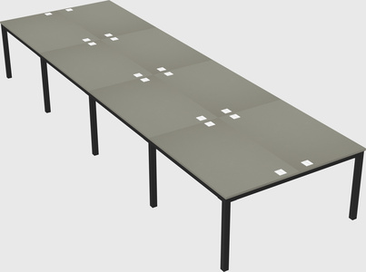 Shared rectangular desk