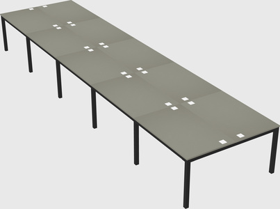 Shared rectangular desk