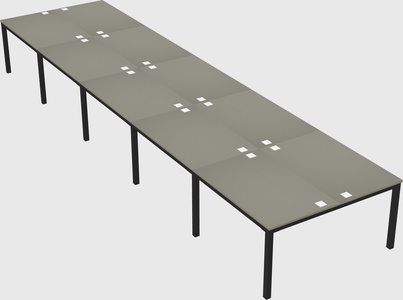 Shared rectangular desk