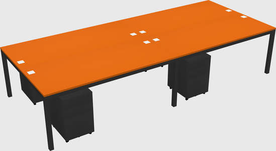 Shared rectangular desk