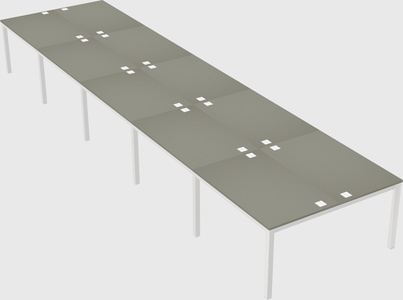 Shared rectangular desk