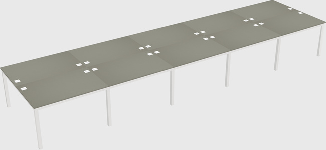 Shared rectangular desk