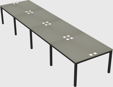 Shared rectangular desk