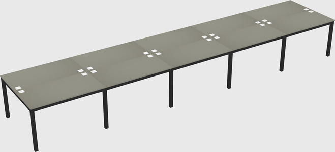 Shared rectangular desk