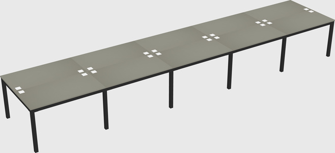 Shared rectangular desk