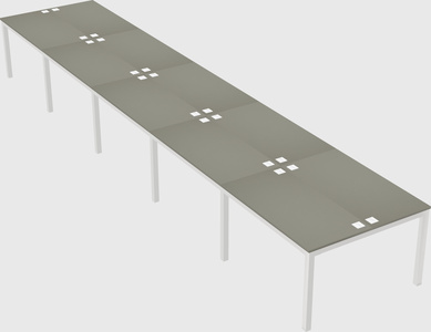 Shared rectangular desk