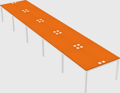 Shared rectangular desk